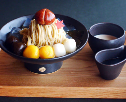 季節のあんみつ「栗のあんみつプレート」 季節のあんみつ「栗のあんみつプレート」