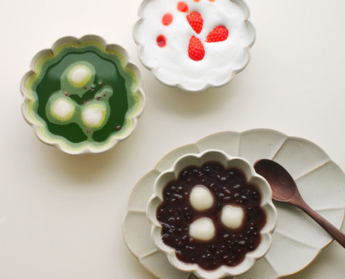 和菓子屋のぜんざい3種 和菓子屋のぜんざい3種