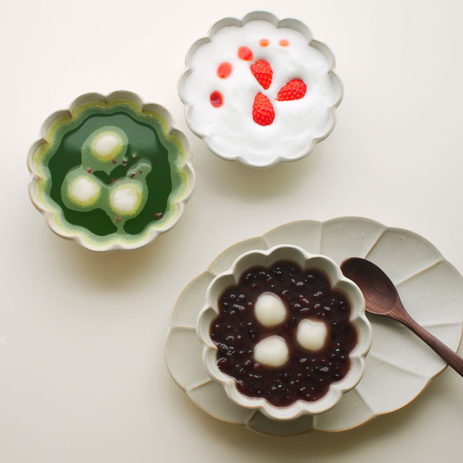和菓子屋のぜんざい3種 和菓子屋のぜんざい3種